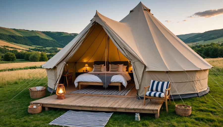 Glamping in der auvergne in frankreich natur und komfort vereint