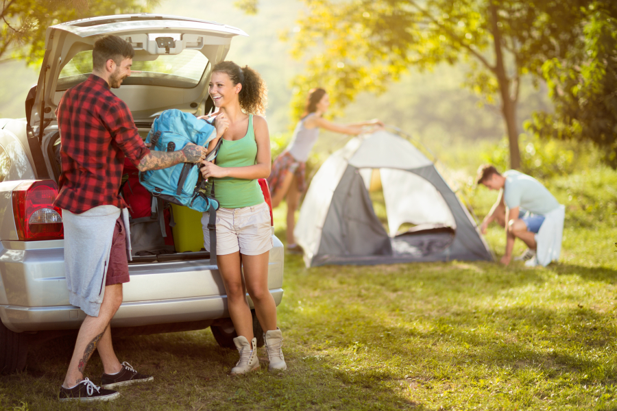 famille en camping Alpes France 